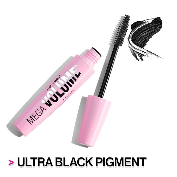 wet n wild Mascara Mega Volume Mascara, Very Black, 0.21 Ounce (Pack of 2)