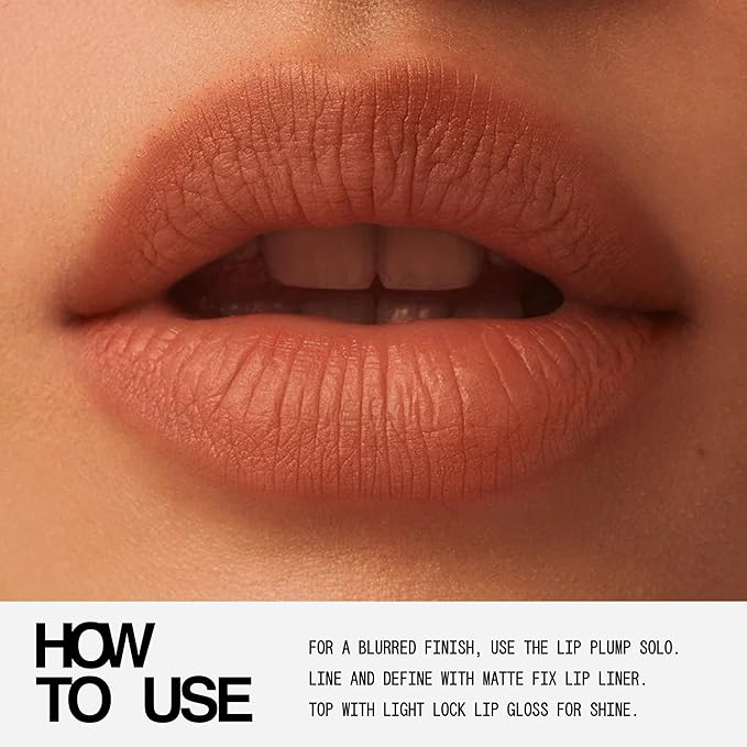about-face Blur Matte Lip Plump – Soft-Matte Liquid Lipstick with Plumping Effect – Hydrating, Vegan, Cruelty-Free, Clean Beauty – 0.2 oz (Side-Eye - Nude Pink)