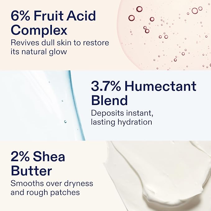 Skinfix AHA/BHA Renewing Body Cream - 10 oz - Skin-Softening Moisturizer with Gentle Exfoliation - Boosts Glow & Radiance - Vegan, Cruelty Free