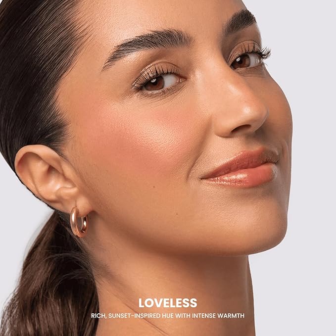Phase Zero Makeup Powder Blusher | "Loveless" - 5g / 0.18 oz. | Full Coverage, Natural Blush - Soft, Buildable Pink, Coral, Peach & Golden Hues | Matte & Shimmering Shades Gives Cheeks a Radiant Glow