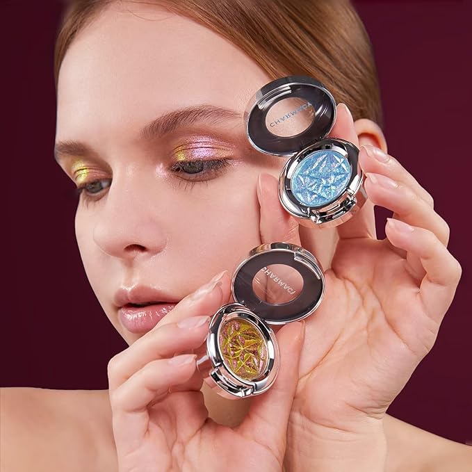 CHARMACY Duochrome Eyeshadow, Insane Shifters Chameleon Eyeshadow, Creates High-Impact, Metallic Eye Looks, 100% Vegan and Cruelty Free (Chameleon-#803, 0.06 Ounce (Pack of 1))