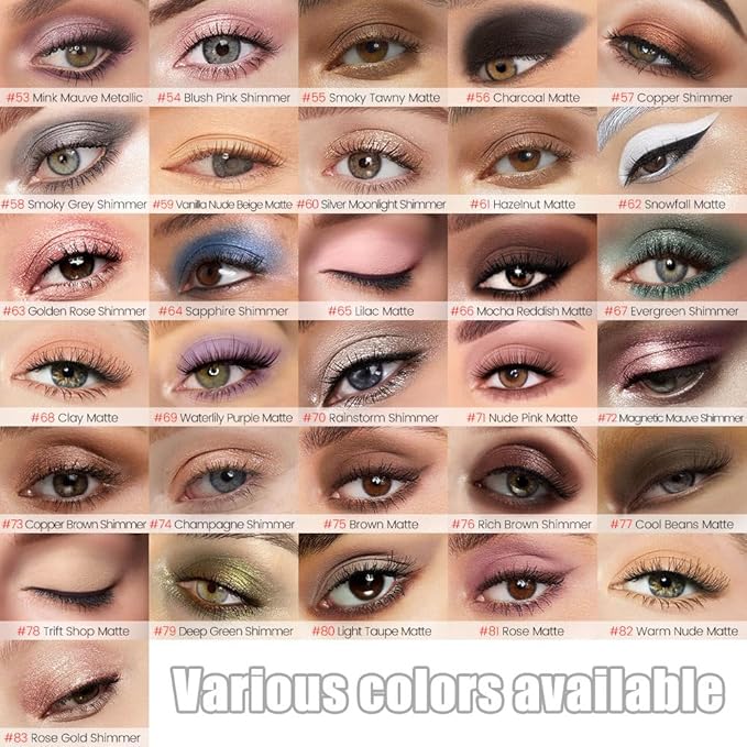 evpct 8Pcs Cream Eyeshadow Stick Set for Older Women, Brown Putty Desert Ginger Nude Brown Caramel Matte, Silky Matte Eyeshadow Applicator Sticks Waterproof, Blendable Eye Makeup sombras para ojos