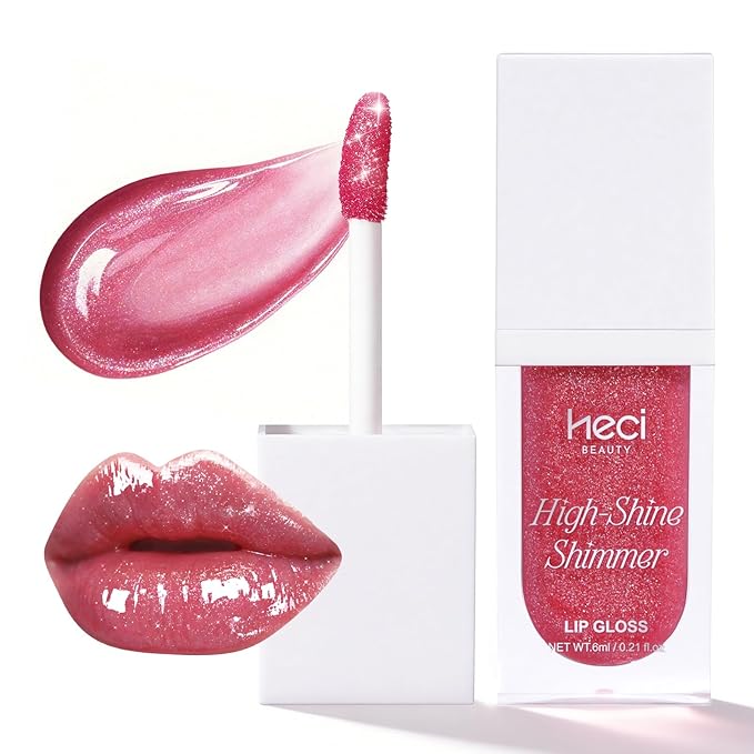 Lip Gloss, Nourishing and Hydrating with High-Shine Glimmer Finish & Sheer Wash Of Color, Vegan & Cruelty-free, 0.21 fl oz (Fuchsia)