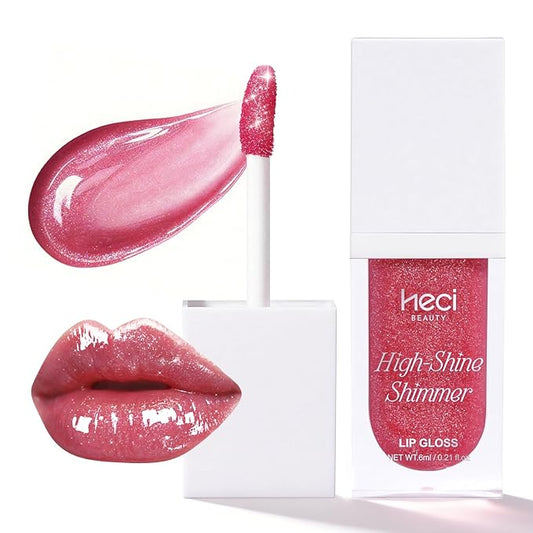 Lip Gloss, Nourishing and Hydrating with High-Shine Glimmer Finish & Sheer Wash Of Color, Vegan & Cruelty-free, 0.21 fl oz (Fuchsia)