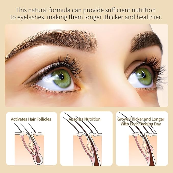 Eyelash serum - Eyelash Growth Serum with Advanced Formula to Boost Longer, Thicker Fuller Looking Lashes Nourishing Lash Serum For Eyelash Growth Vegan & Cruelty-Free for Sensitive Eyes 4ml