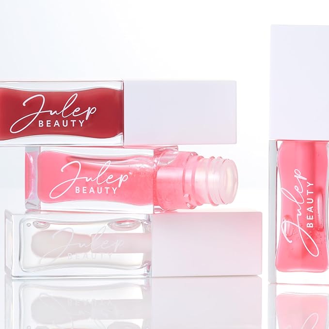 Julep So Plush Glossy Lip Oil – Hydrating Lip Tint with Apricot, Avocado & Jojoba Oils – Non-Sticky Shine, Moisturizing Lip Gloss for Soft, Nourished Lips – Vegan & Cruelty-Free (03 Fresh Peach)