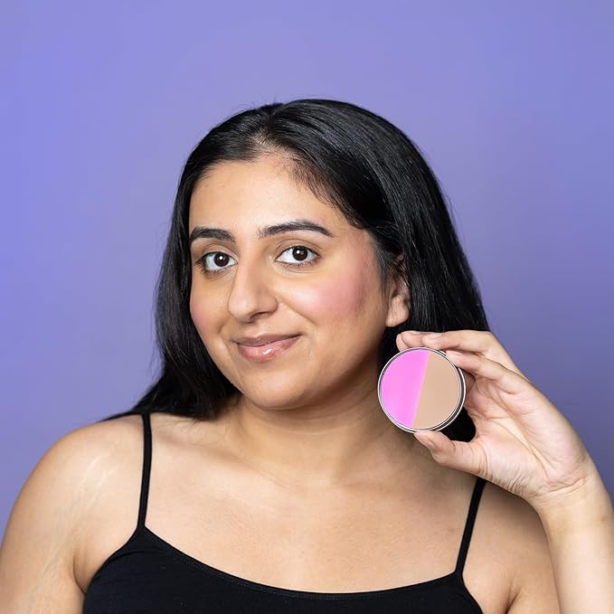 Cheekbone Balance Medium Blush/Bronzer, Talc-Free Multi-Use Compact with a Soft-Matte Finish, Buildable, Skin-Loving Formula with Organic Jojoba Oil, Eco-Conscious, Vegan & Cruelty-Free, 0.38 oz.