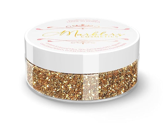 MARBLERS Twinkle Face & Body Glitter [Dark Gold] 0.18oz (5g) | Fine | Non-Toxic | Vegan | Cruelty-Free | Festival, Rave & Party Makeup | Eye, Hair, Nail Polish, Eyeshadow | Nail Art | Gel Nail