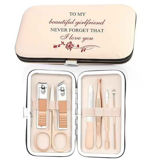 Valentines Gifts for Girlfriend,Best Girlfriend Christmas Cute Unique Gifts Xmas Birthday Valentines Day Stocking Stuffers Gift from Boyfriend Ideas Nail Clippers Manicure Kit for Women Girlfriends