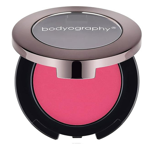 Bodyography Cream Blush for Cheeks, Dahlia - Fuchsia Pink | Lightweight, Buildable Mineral-Based Formula | Natural Flush with Crème-to-Powder Texture | Long-Wearing, Easy Blend for Radiant Skin
