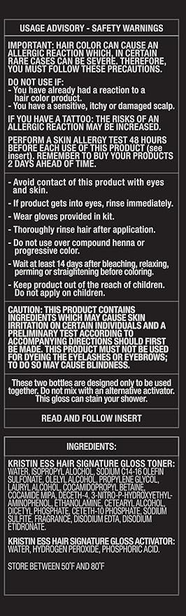 Kristin Ess Hair Gloss in Ruby Medium True Red - 4 Wk Semi Permanent Hair Color for Women - Vivid Red Color Depositing Conditioner & Toner for Vibrant Color + Shine - Hair Dye Glaze - Vegan