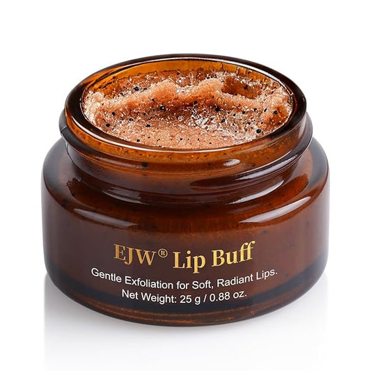 Triple-Action Lip Scrub - Brown Sugar, Coffee & Pearlite Exfoliator - Infused with Coconut & Botanical Oils for Nourishing Care of Dry, Cracked Lips - Vegan, Cruelty-Free