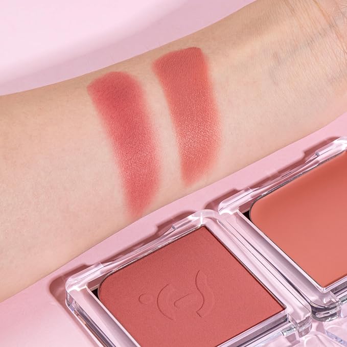 2-Pack Cream + Powder Blush Duo – Fig Nudes | For Light to Medium Skin Tones, Same-Shade Warm Nude, Lasting, Buildable, Vibrant & Natural-Looking Cheek Color | Dewy Cream + Soft-Matte Powder Finish