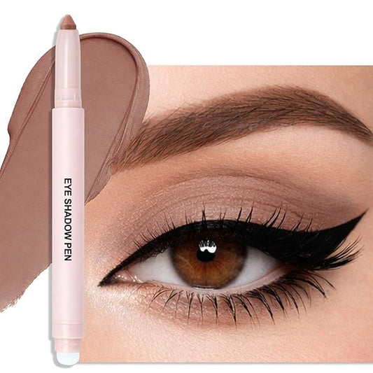 Erinde Beige Brown Eyeshadow Stick, Waterproof Nude Matte Eye Shadow Sticks, Cream Eye Shadow Pencil Crayon, Buildable & Blendable Long-Lasting Eyeshadow for Older Women, Vegan & Cruelty-Free, B07
