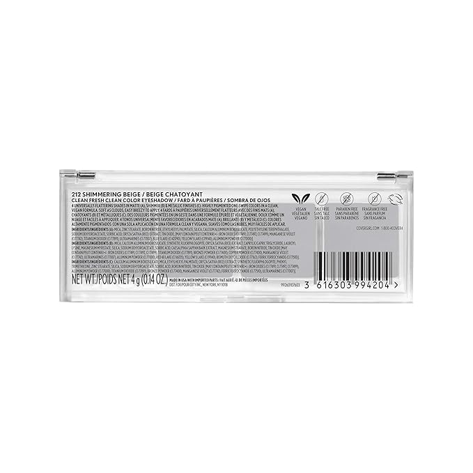 Clean Fresh Color Clean Eyeshadow Shimmering Beige