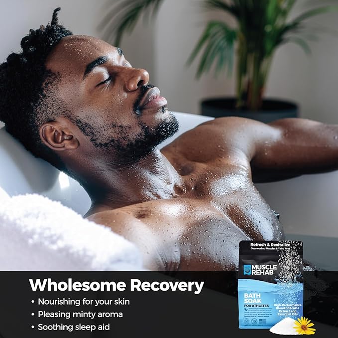 Arnica & Magnesium Muscle Recovery Soak |Post-Workout Rehab for Athletes & Runners| Muscle Rehab Made in USA 29oz