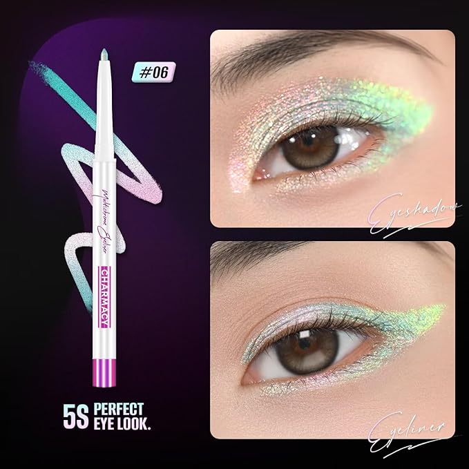 CHARMACY Chameleon Eyeliner Gel Pen, Color Changing Eyeliner, Long-Lasting, Waterproof & Smudge-Proof Formula, Metallic & Shimmer Shades for Creative Makeup, Easy Application (B05)