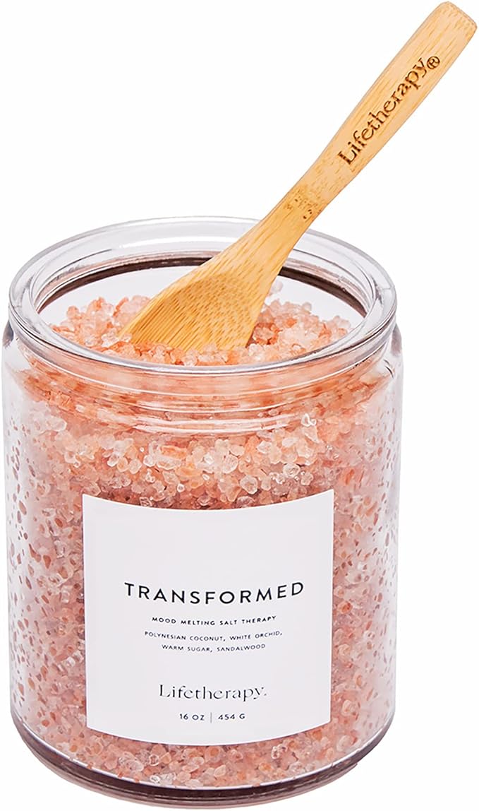 Lifetherapy Himalayan & Dead Sea Salt Soak – Transformed | Clean, Skin-Loving Formula | Vegan & Gluten Free Hydrating | Nourishing Vitamins | Bath Salts | Free of Parabens, Sulfates & Phthalates 16oz
