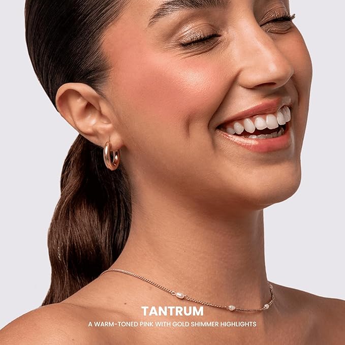 Phase Zero Makeup Powder Blusher | "Tantrum" | 6.7g / 0.24 oz. | Pigmented, Buildable, Lightweight Powder Blush for a Radiant, Healthy, Natural Glow Versatile Shades | Pink, Coral, Peach & Golden Hues