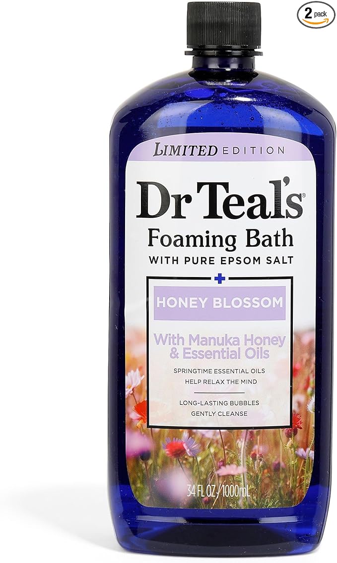 Dr Teal's Honey Blossom Pure Epsom Salt Soak and Foaming Bath (Honey Blossom)