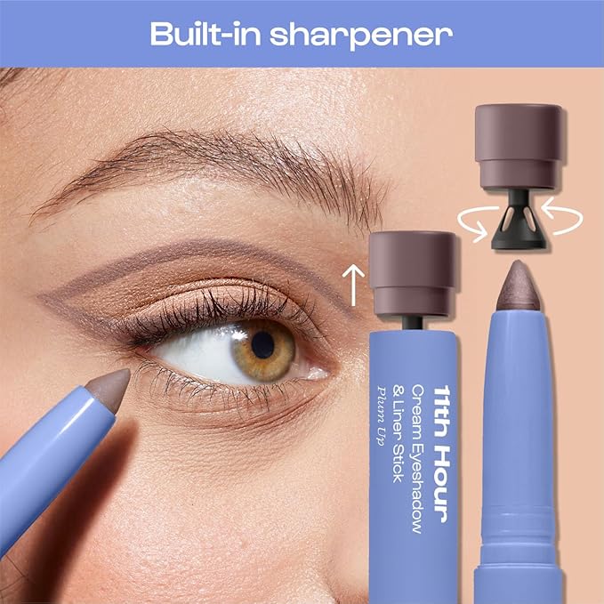 ALLEYOOP 11th Hour Waterproof Cream Eyeshadow Stick – Long-Lasting Eye Shadow Pencil & Eyeliner, Cream to Powder Stick & Highlighter – Smudge-Proof Eyeshadow Shimmer, Gray Shimmer