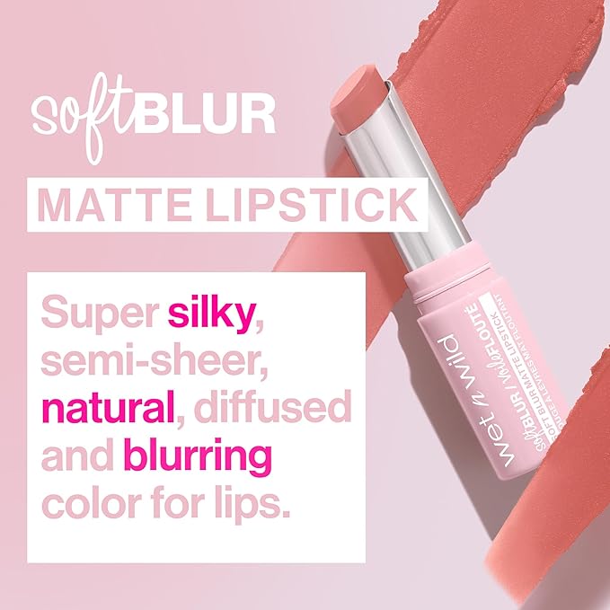 wet n wild Soft Blur Matte Lipstick | I'm Shy (Pack of 2)