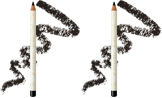 Pacifica Waterproof Eyeliner Pencil Jet Black Eye Liner Longwear, Smudge-Proof, Vegan & Cruelty-Free Eye Makeup Vegan & Cruelty-Free (Shade Jet Black) Ophthalmologist Tested (Pack of 2)