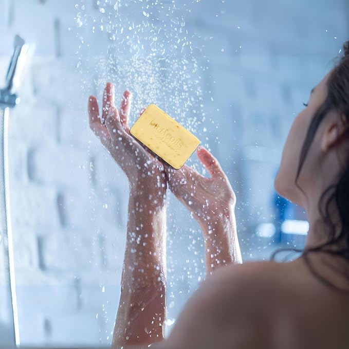 Dr Jacobs Naturals, Triple Milled Loofah Exfoliating Castile Bar Soap (Pack of 6) - Free of Parabens, Sulfates, Synthetics, Gltuen and GMO (Citrus Crush Cocktail)