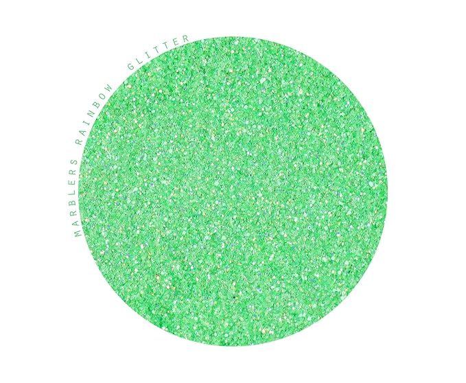 MARBLERS Holographic Face & Body Glitter [Rainbow Green] 0.18oz (5g) | Fine | Non-Toxic | Vegan | Cruelty-Free | Festival, Rave & Party Makeup | Eye, Hair, Nail Polish, Eyeshadow | Nail Art | Gel Nail