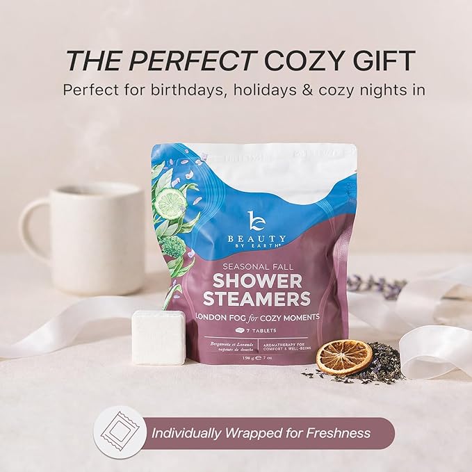 Lavender Shower Steamers Aromatherapy – USA Made with Bergamot Essential Oil, Large Shower Tablets for Women & Men, Spa Gifts for Her, Stress Relief & Relaxing Calming Pamper Gifts