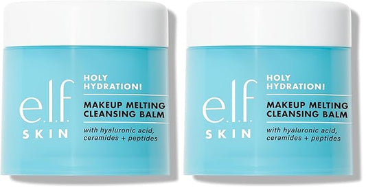 e.l.f. SKIN Holy Hydration! Makeup Melting Cleansing Balm JUMBO, Face Cleanser & Makeup Remover, Infused with Hyaluronic Acid to Hydrate Skin, 3.5 Oz, (Pack of 2)