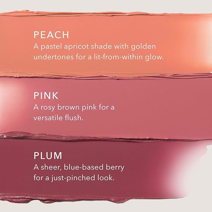 No Makeup Makeup Blush & Lip Duo with Blush Brush, Second-Skin Cream-Balm Formula Delivers a Long-Lasting Sheer Wash of Color, Buildable Coverage, Semi-Matte Finish, Includes Angled Brush, Peach