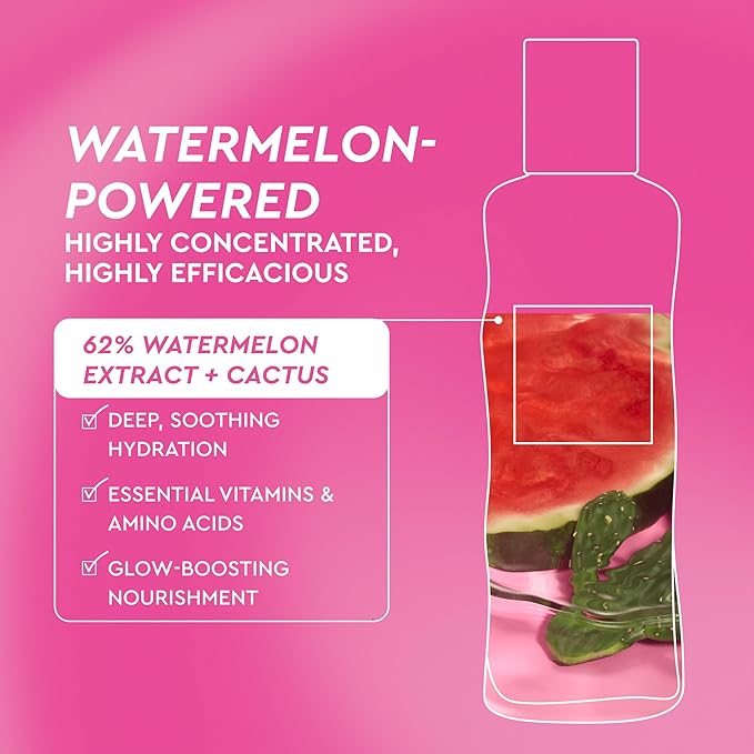 Glow Recipe PHA + BHA Face Toner, Korean Exfoliating Toner for Pores, Gentle Chemical Exfoliant + Hydrating Toner, Watermelon, Cactus Water + Glycerin (40ml)