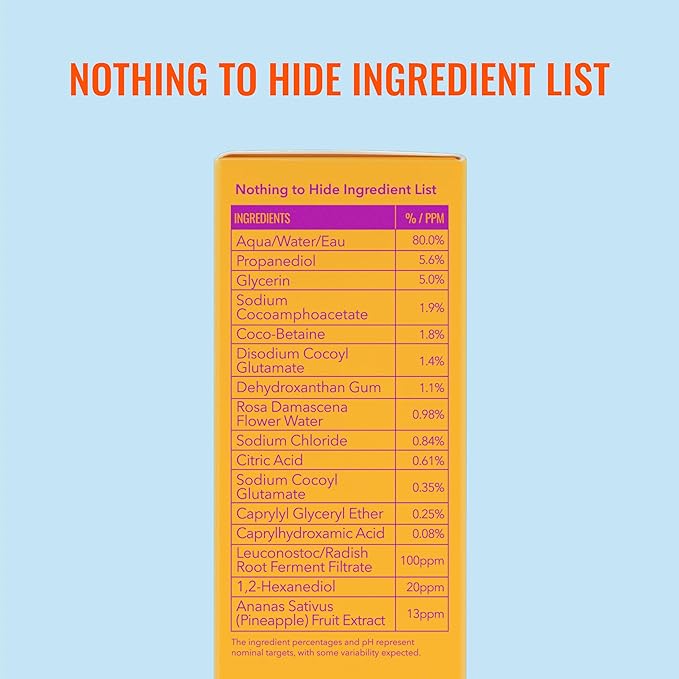 Good Molecules Hydrating Facial Cleansing Gel - Face Wash with Rosewater and Pineapple Extracts to Brighten, Cleanse, and Moisturize - Facial Cleanser, Skin Care