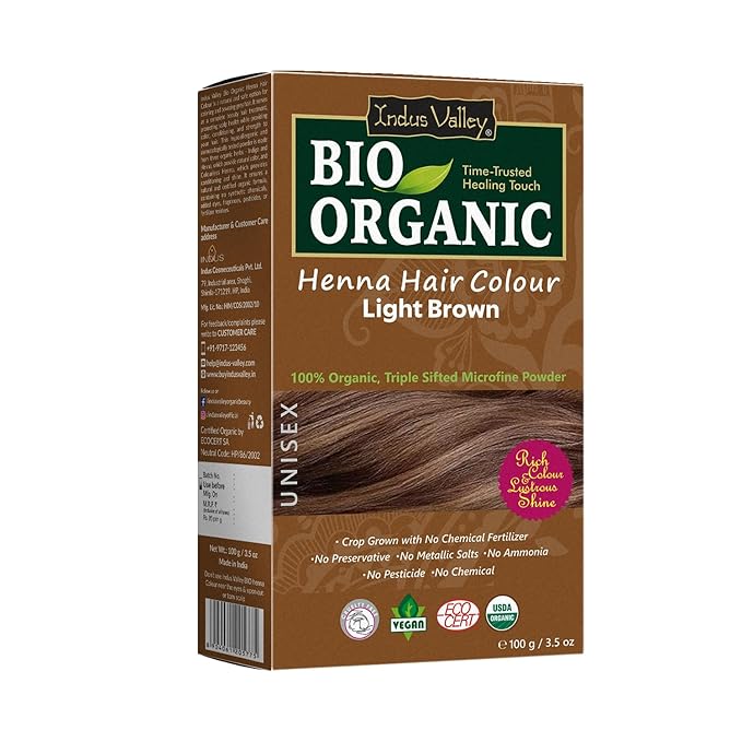 Indus Valley Light Brown Henna Hair Color-100% Pure & Natural