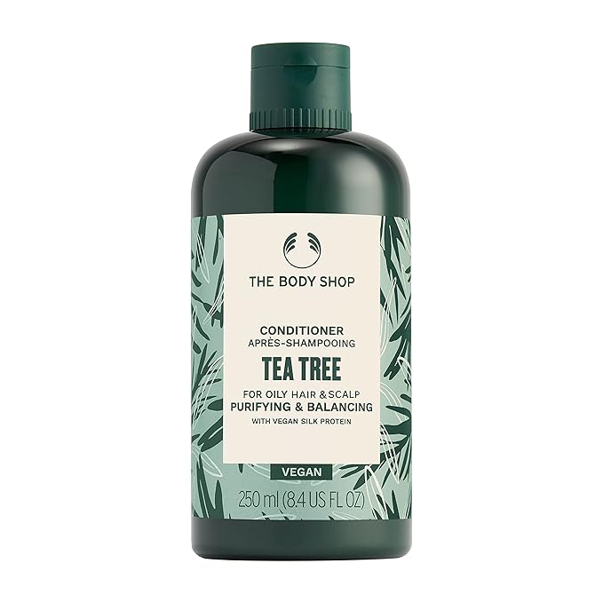 The Body Shop Tea Tree Purifying & Balancing Conditioner, For Oily Hair & Scalp, Vegan, 8.4 FL OZ