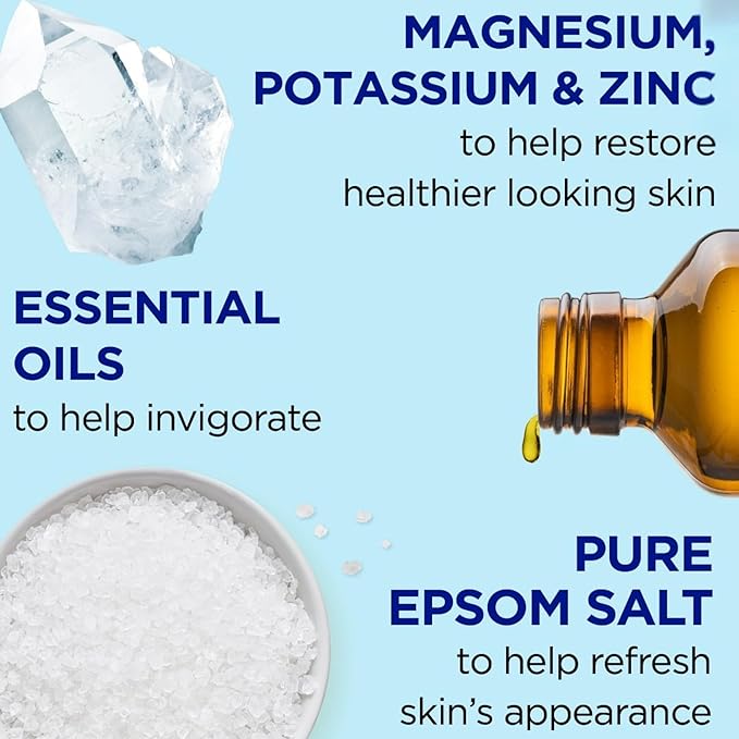 Dr Teal's Holiday Edition Pure Epsom Salt Gift Set, 3 Pack with Eucalyptus Spearmint, Restorative Minerals, Shea Butter, 14 oz Each with Body Lotion Sample