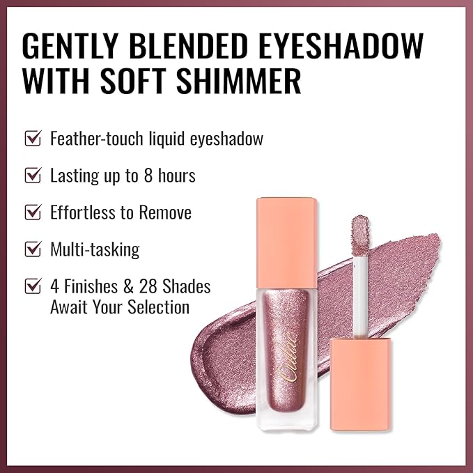 Oulac Liquid Glitter Eyeshadow - Metallic & Shimmer Finish, Non-Sticky One-Swipe Coverage, Quick-Drying & Crease-Resistant. Vegan & Cruelty-Free (02)