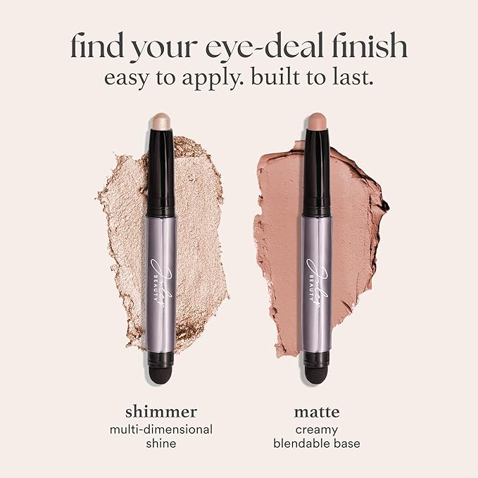 Julep Eyeshadow 101 Cream-to-Powder Waterproof Shadow Stick – Sapphire Shimmer – Long-Lasting, Crease-Proof, Jewel Toned Blue Shimmer Cream Eyeshadow with Built-in Smudger