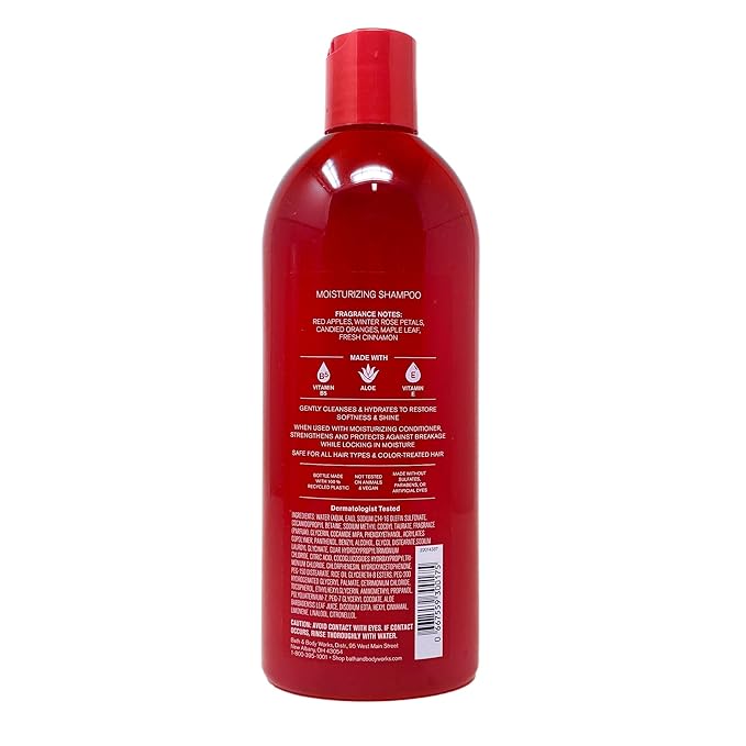Bath & Body Works Winter Candy Apple 2 Pack Shampoo Bundle with a Natural Oats Bar Soap