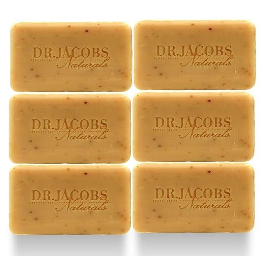 Dr Jacobs Naturals, Triple Milled Loofah Exfoliating Castile Bar Soap (Pack of 6) - Free of Parabens, Sulfates, Synthetics, Gltuen and GMO (Coco Loco Limeade)