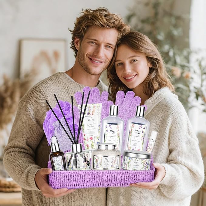 Mothers Day Gifts for Women - 15-Piece Bath and Body Gift Basket Set for Women, Spa Gift Basket, Bath Collection | Birthday, Valentines Day Gifts, Christmas Gift, Perfect Present for Her & Mom