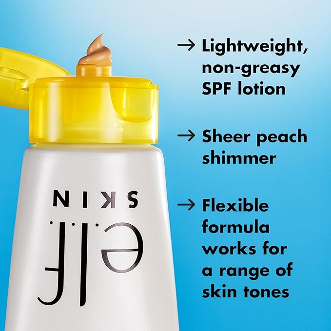 e.l.f. SKIN Suntouchable Whoa Glow SPF 30 Mini, Sunscreen & Makeup Primer For A Glowy Finish, Made With Hyaluronic Acid, Vegan & Cruelty-Free, Sunbeam