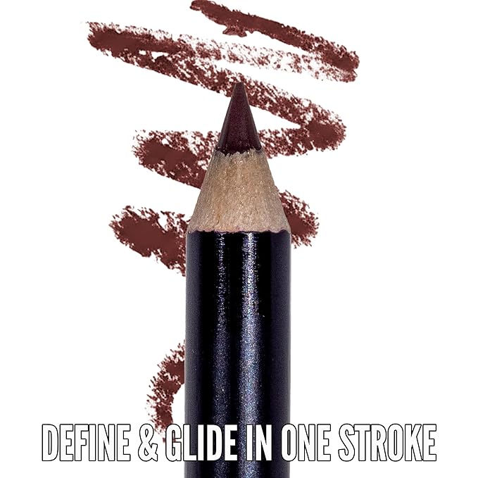 Mynena Brown Creamy Matte Waterproof Lip Liner | Long Lasting Transfer-Proof | Sharpenable | Blendable Pencil for Defined Lips