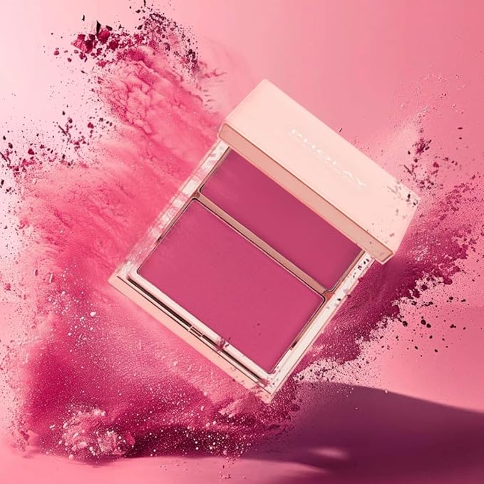 PHOFAY Dual-Texture Contour Palette – Cream & Powder Finish for Natural Radiance, Slim Travel-Friendly Compact, Vegan & Cruelty-Free Formula (04#)