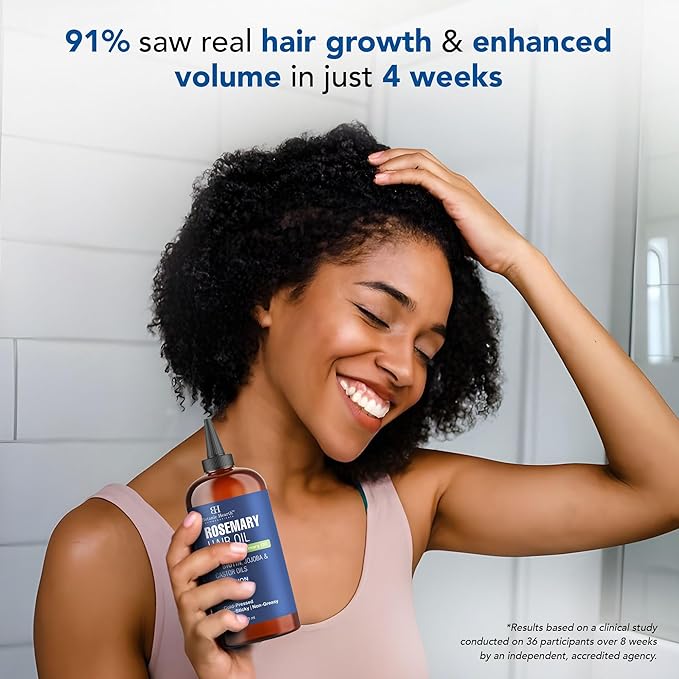 Botanic Hearth Hair Oil for Hair Growth | Rosemary Oil for Hair Growth with Biotin, Castor & Jojoba | Hair Relaxers & Dry Scalp Treatment | Color Safe | All Hair Types | 16 Fl Oz