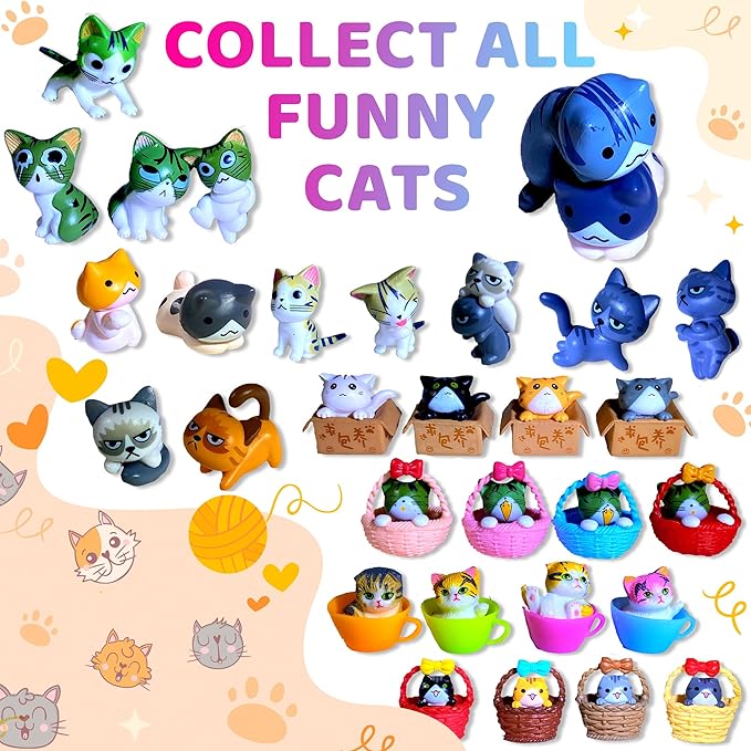 Bath Bombs for Kids Set with Toys Surprise Inside for Kids (Cats)