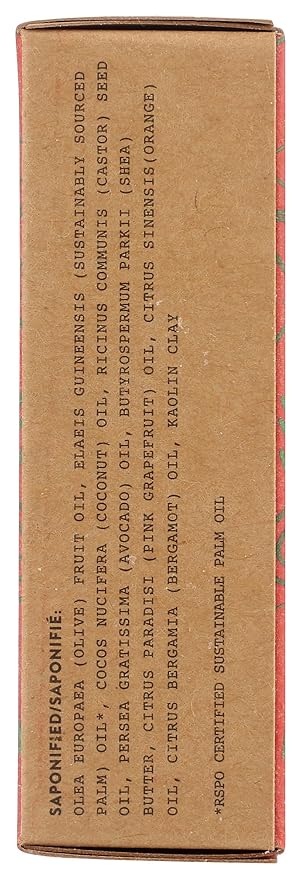 Crate 61 Soap Bar, Avocado Grapefruit, All Natural, Vegan, Cruelty Free, 4 Ounce (Pack of 8)
