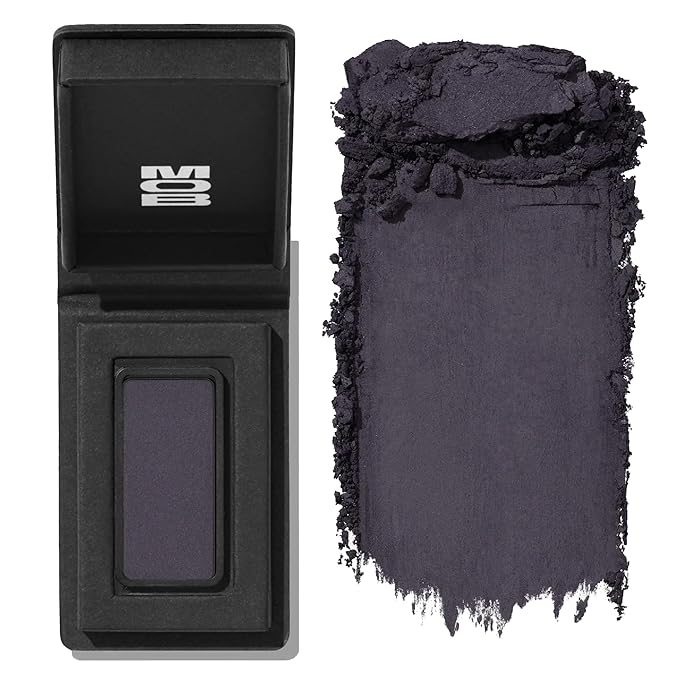 MOB Beauty Eyeshadow M14 Matte Indigo Grey – Cool-Toned Periwinkle Grey Shade for Smoky Eye or Outer Corner, Talc-Free Vegan Cruelty-Free Skincare Infused Long Wear Sustainable Refillable