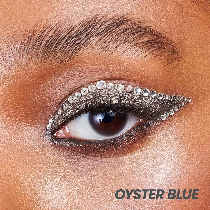 Wonderskin Eyeliner Pencil, 1440 Longwear Blue Glitter Eyeliner Pencil - Waterproof, Sharpenable & Smudge Proof (Oyster Blue)